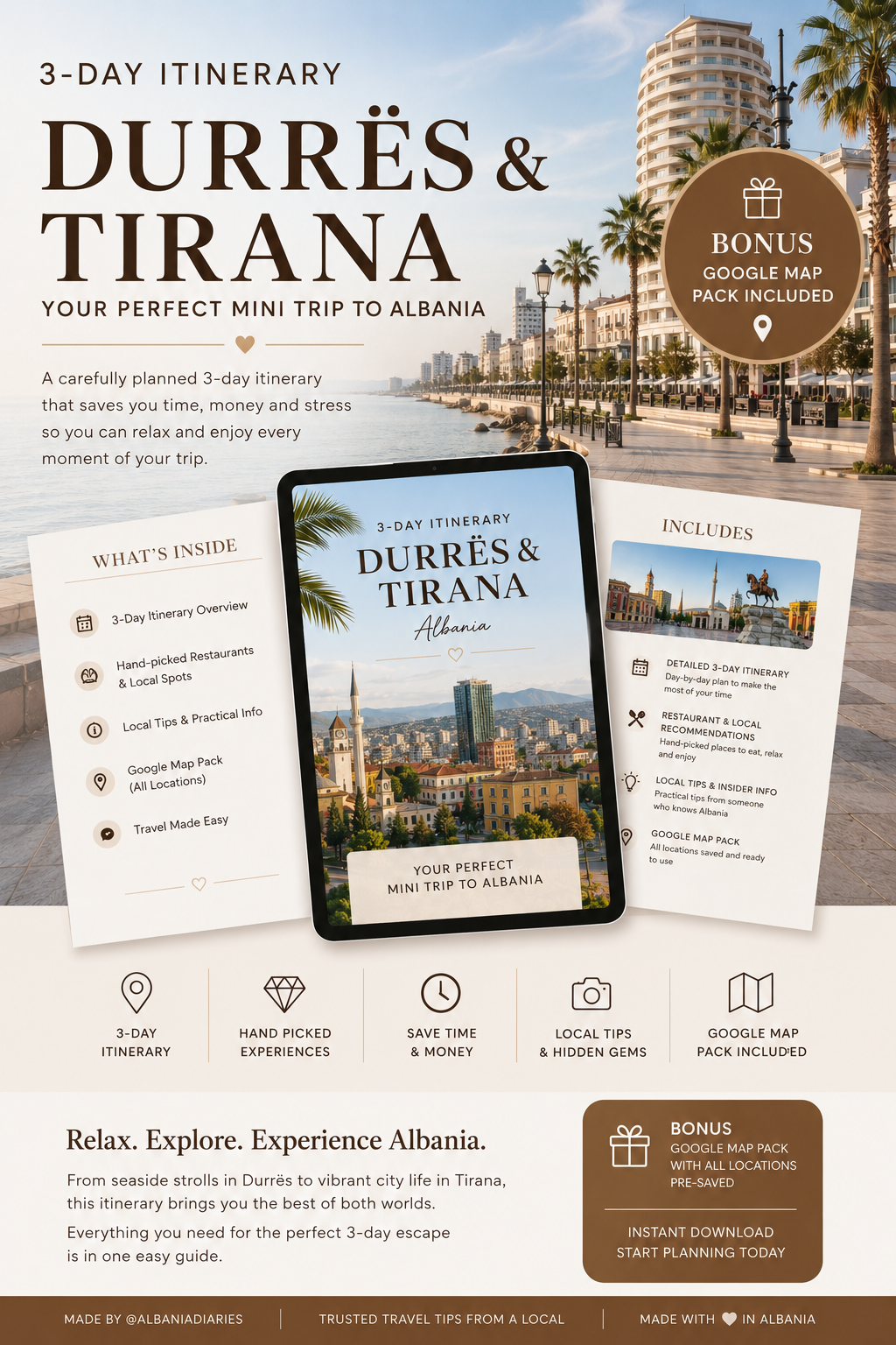 3-day Itinerary - Durrës & Tirana